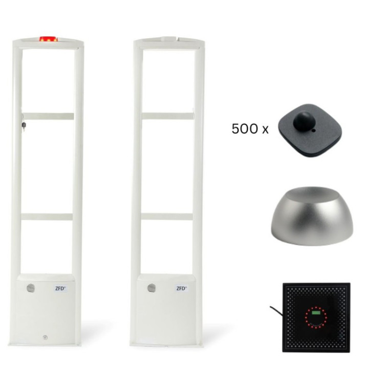 Komplettes Sicherheitssystem für Geschäfte – RF 82MHz Alarm, Magnet, Detacher, Deaktivator und Tags inklusive