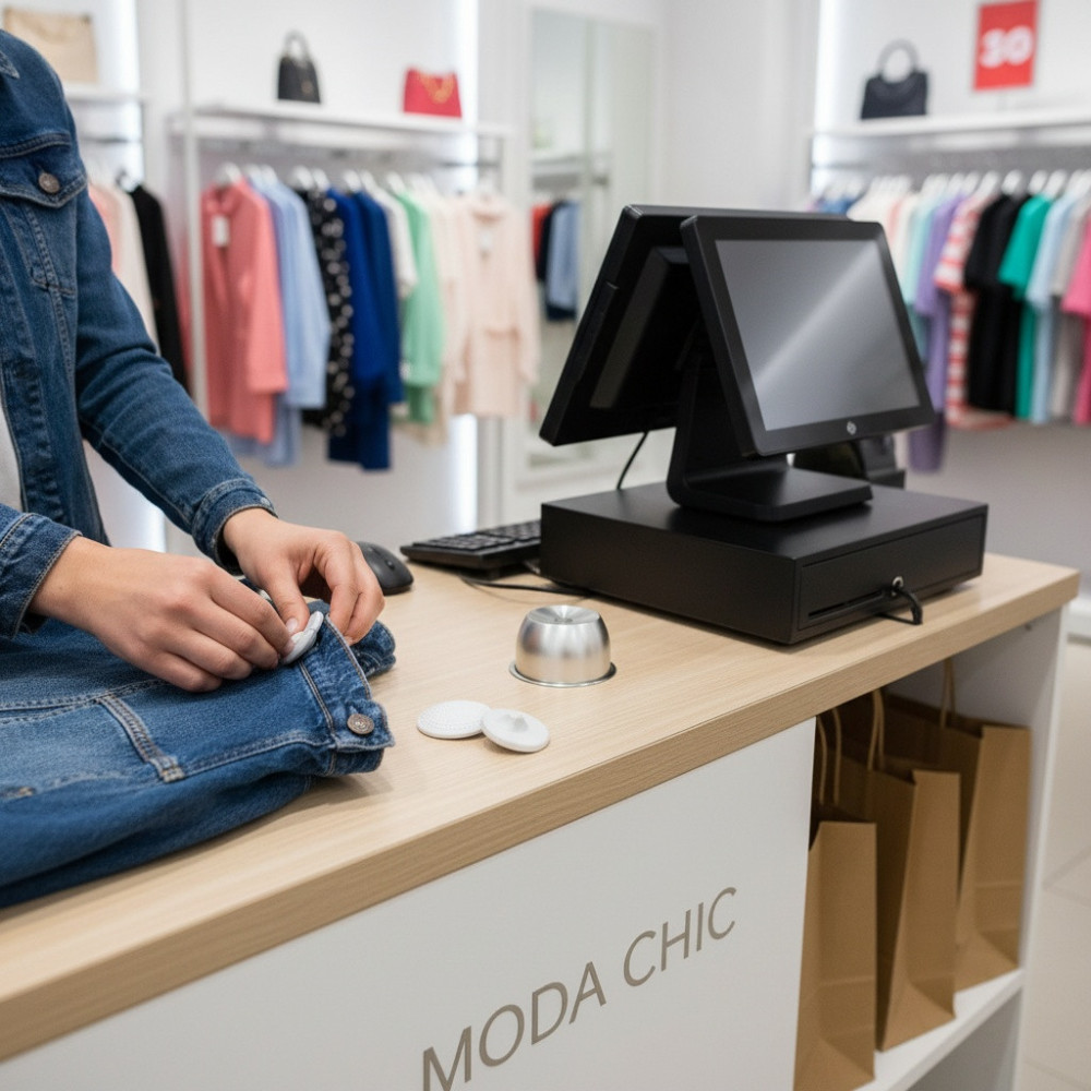 Komplettes Sicherheitssystem für Geschäfte – RF 82MHz Alarm, Magnet, Detacher, Deaktivator und Tags inklusive