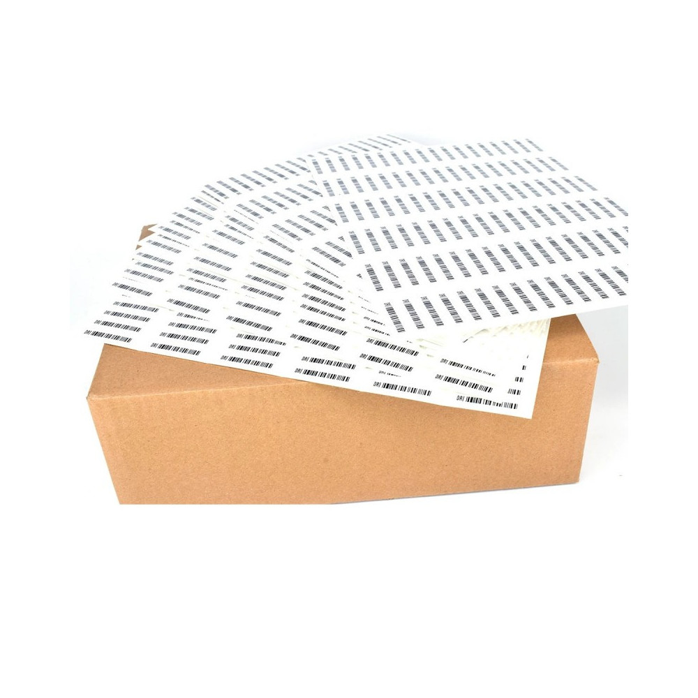 Sicherheits-Etiketten 58kHz für EAS Systeme – 5000 Stück, selbstklebend mit Barcode