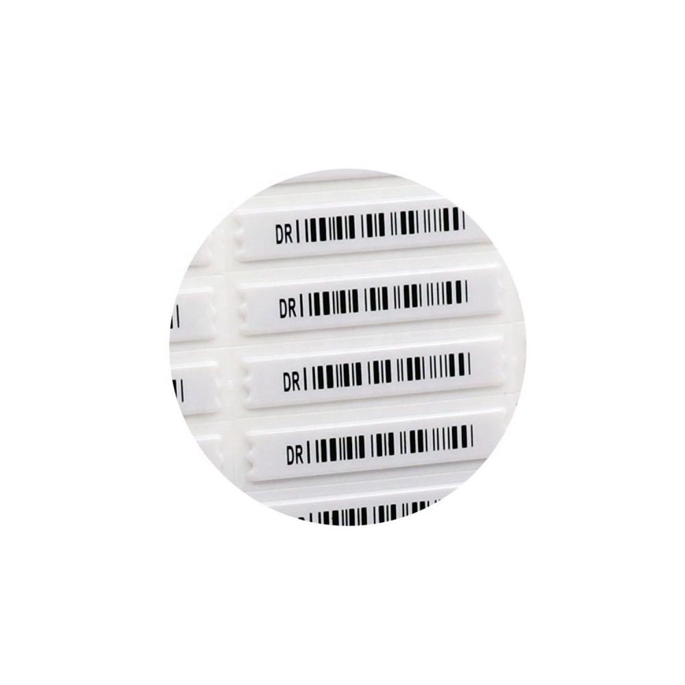 Set mit 1080 selbstklebenden Sicherheitsetiketten – AM 58kHz EAS System, mit Barcode