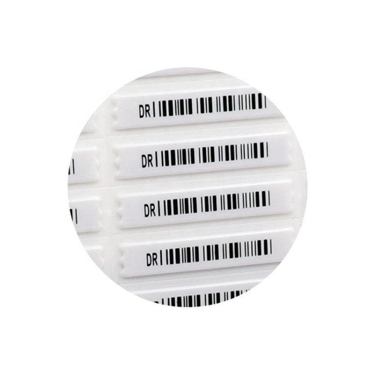 Set mit 1080 selbstklebenden Sicherheitsetiketten – AM 58kHz EAS System, mit Barcode