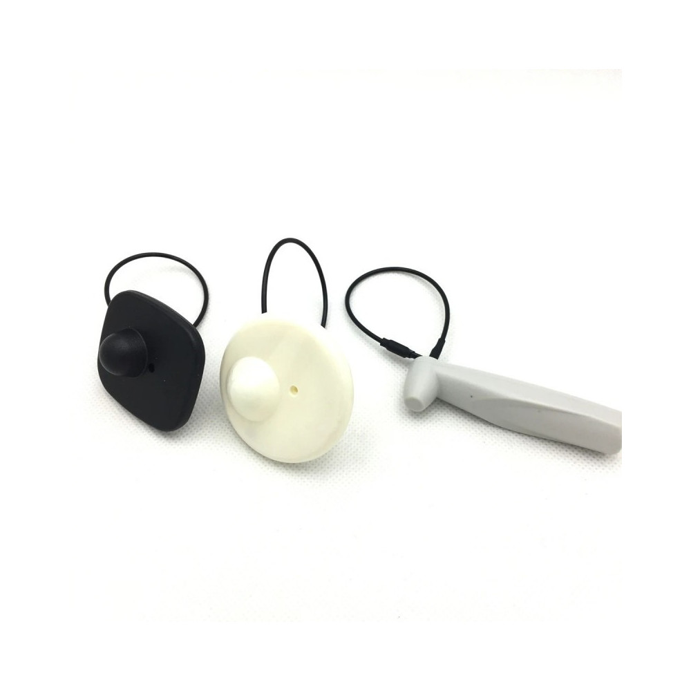 Set mit 100 schwarzen Sicherheitsgurten – 17cm, kompatibel mit Checkpoint EAS-Systemen