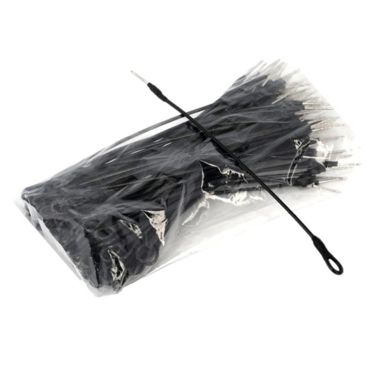 Set mit 100 schwarzen Sicherheitsgurten – 17cm, kompatibel mit Checkpoint EAS-Systemen