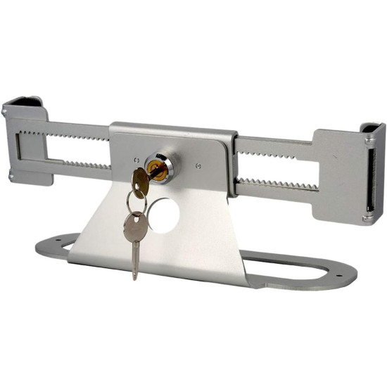 Laptop-Sicherheitsständer mit Schloss – Verstellbar 29,5–45cm, Vollmetall, Diebstahlschutz für Einzelhandel